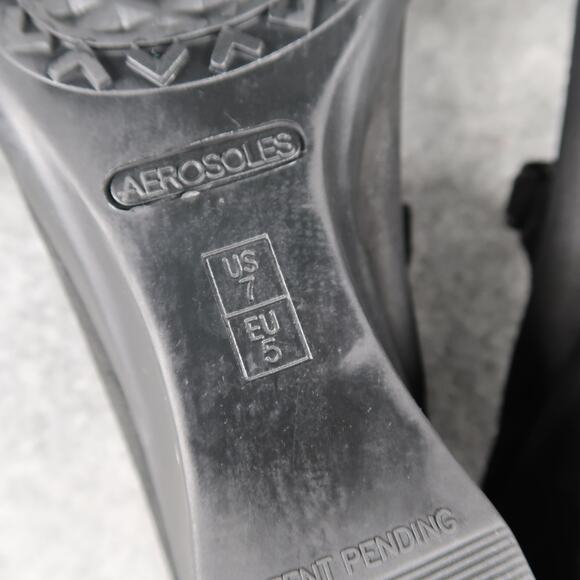 Aerosoles Shoes Womens 7 Mary Jane Wedge Fashion Comfort Black Leather Tornado - Picture 12 of 14